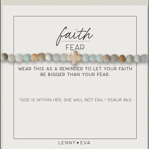 Lenny + Eva faith over fear bracelet.